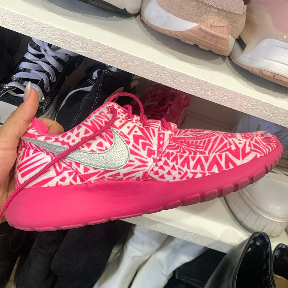 Pink Nike shoes